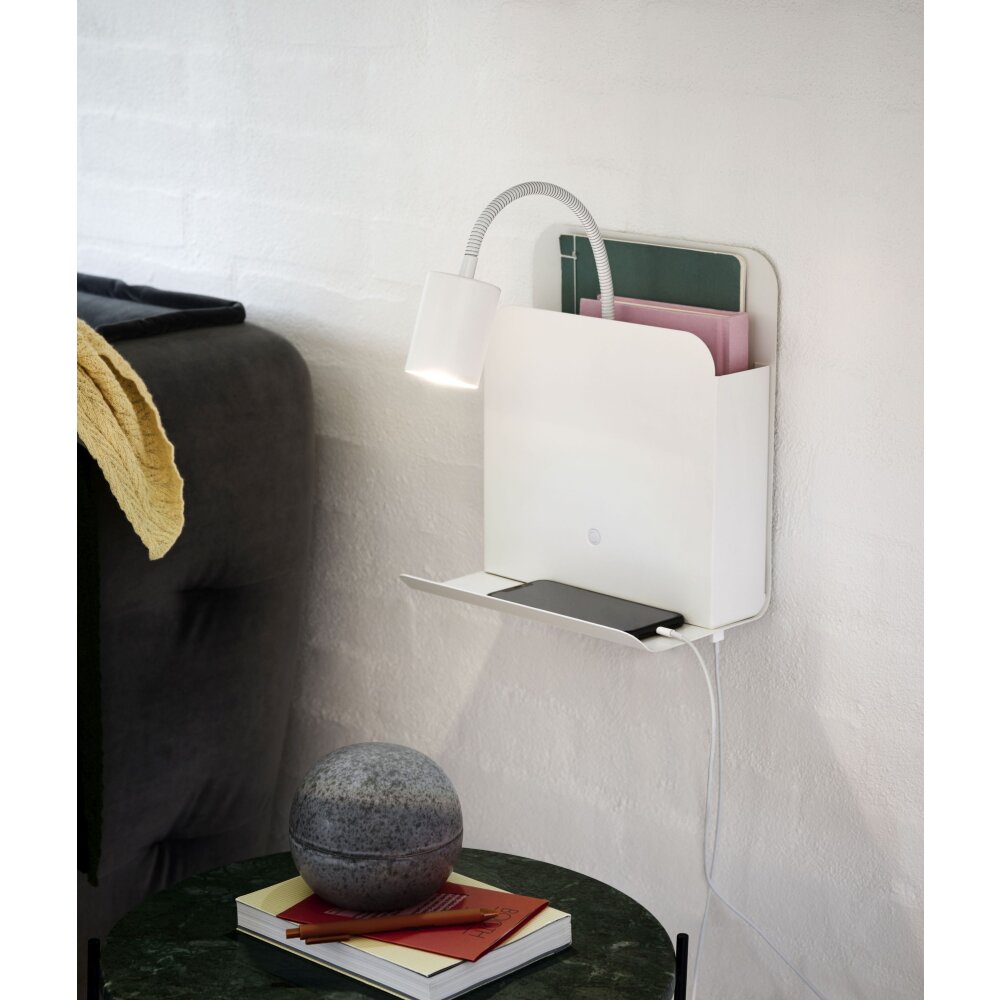 Nordlux ROOMI Vägglampa Vit, 1-ljuskällor main product photo