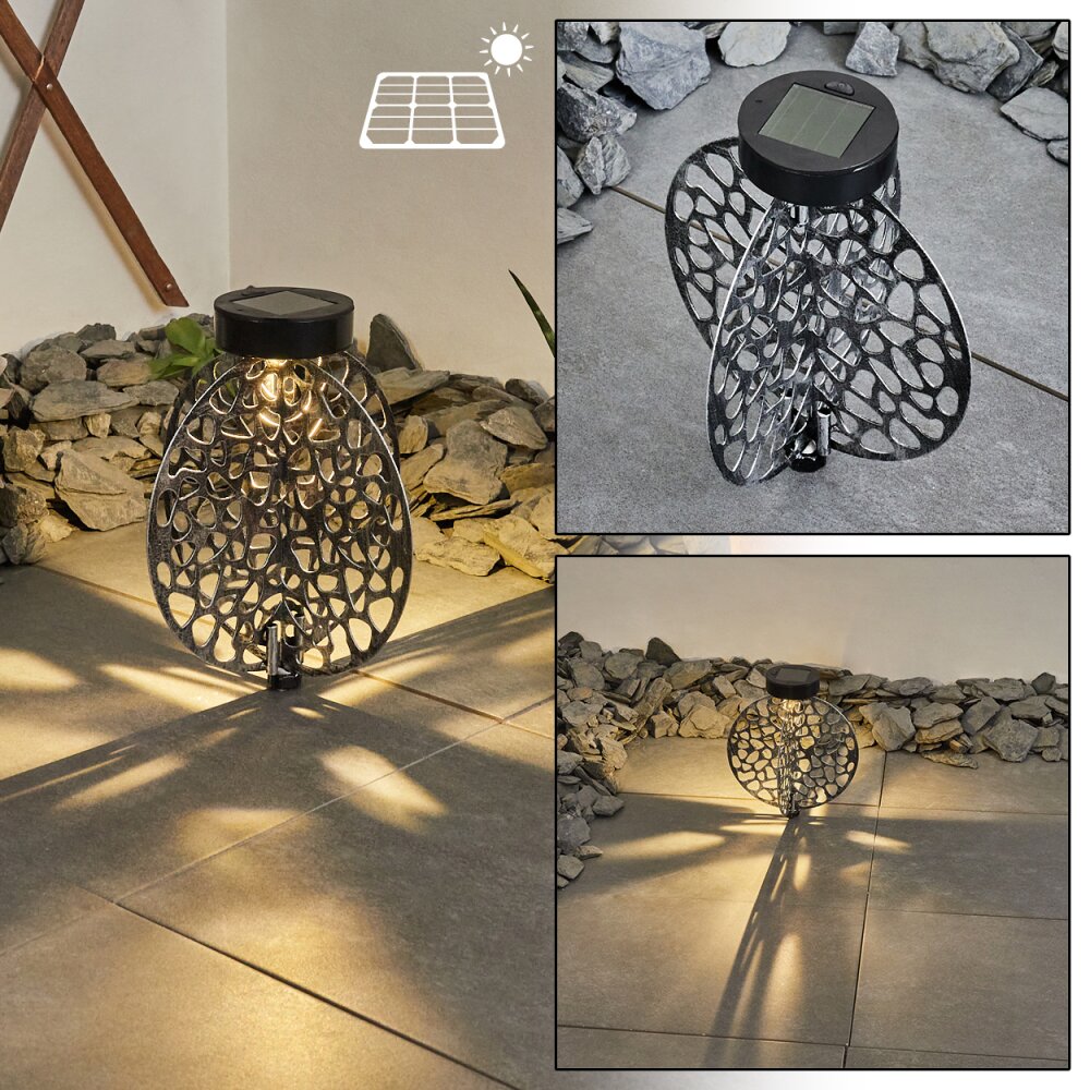 Mesan kullampa, Solcellslampa LED Svart, Silver, 1-ljuskällor main product photo