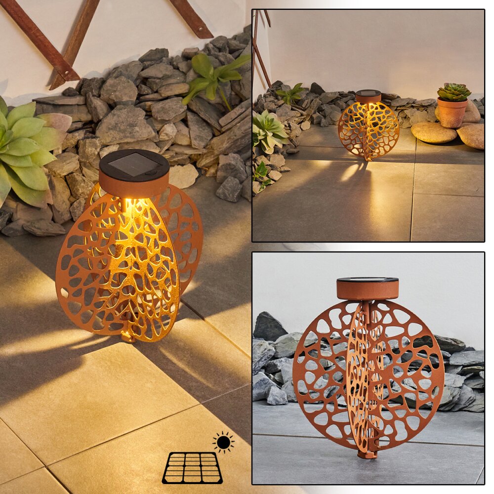 Mesan dekorativ belysning, kullampa, Solcellslampa LED Orange, Rostfärger, Svart, 1-ljuskällor main product photo