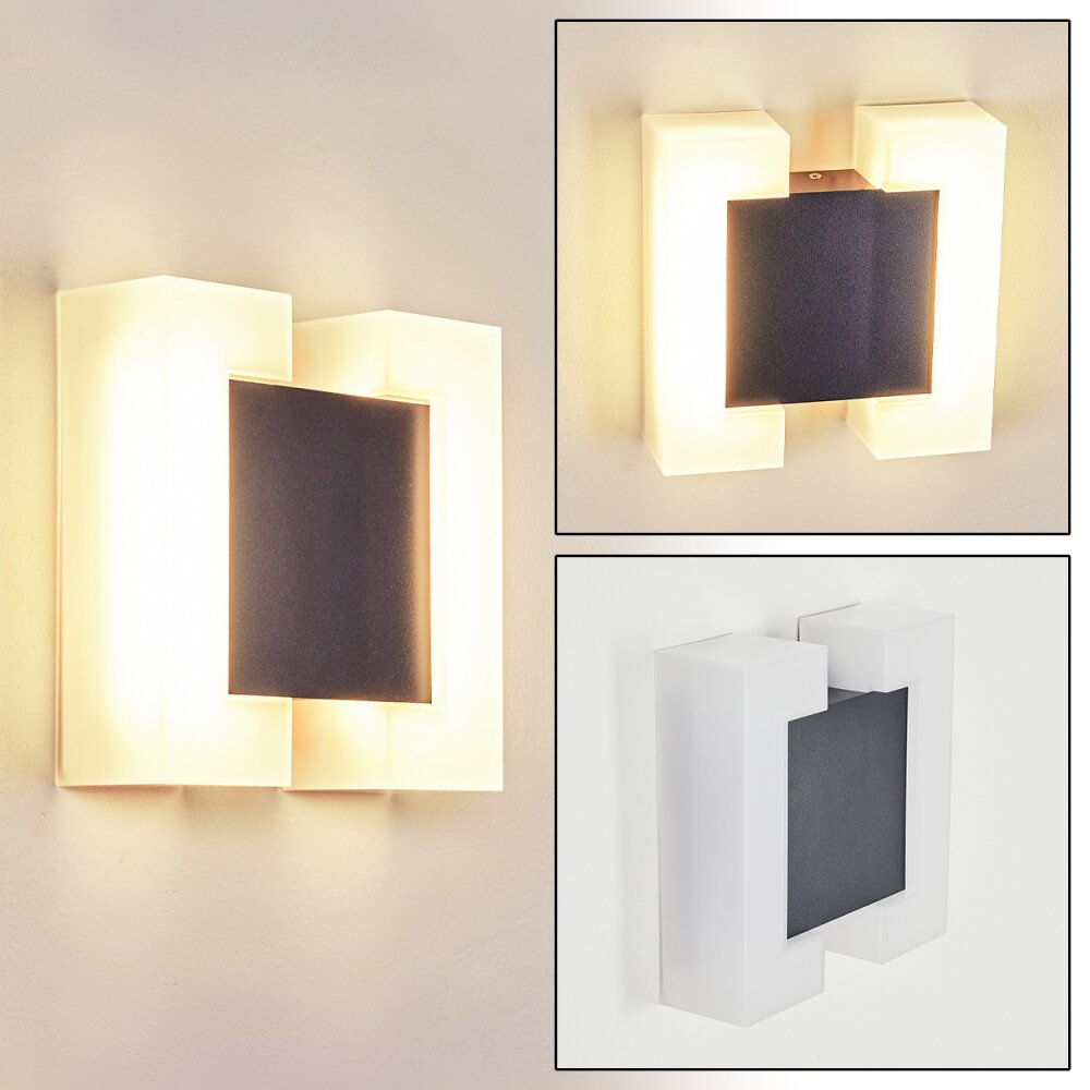 Zoppola vägglampa utomhus LED Antracit, Vit, 2-ljuskällor main product photo