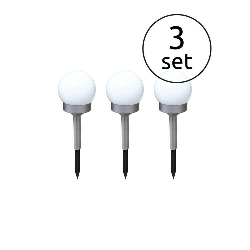 Globo kullampa, Solcellslampa, gångvägslampa LED Silver, 1-ljuskällor main product photo