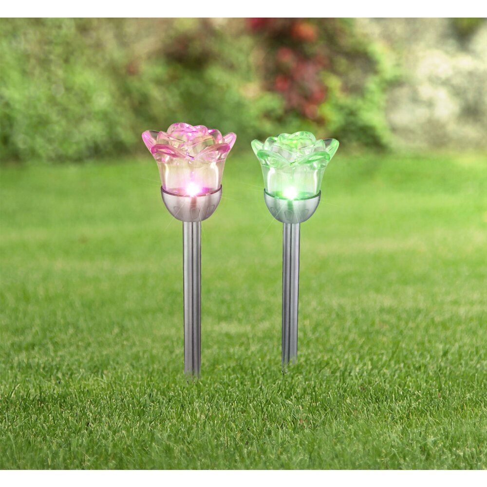 Globo MIYUGO dekorativ belysning, Solcellslampa LED Rostfritt stål, 1-ljuskällor, Färgväxlare main product photo