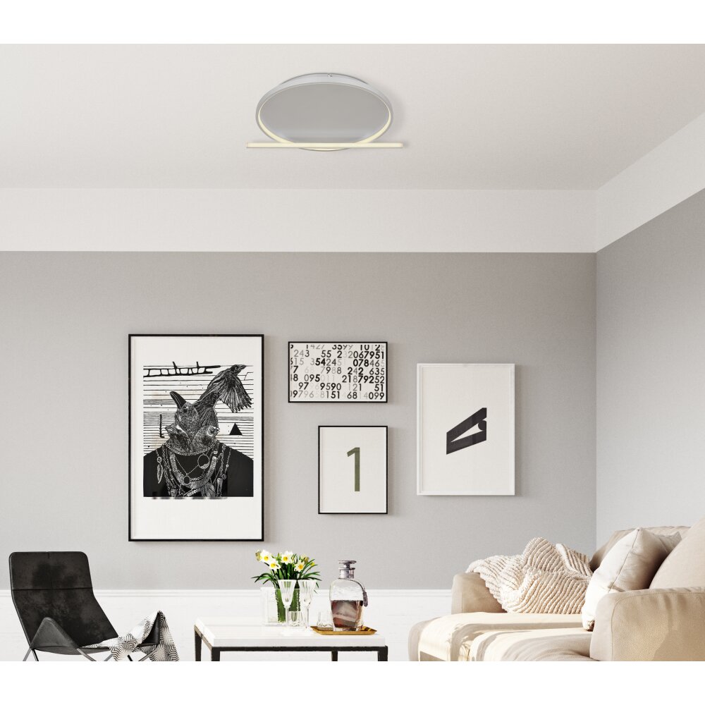 Globo RONDA Taklampa, Panel LED Grått, 1-ljuskällor, Fjärrkontroll main product photo