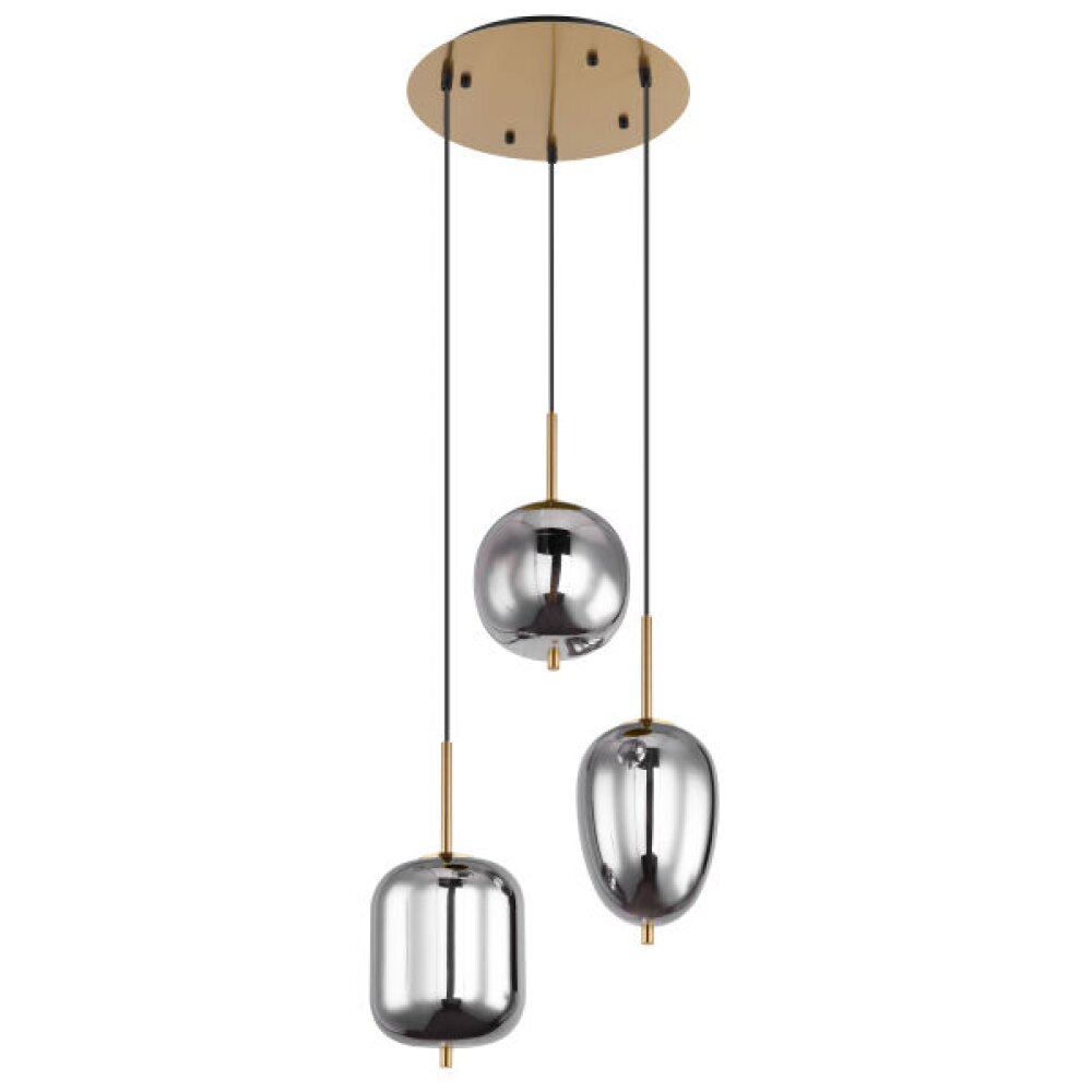 Globo BLACKY Pendellampa Mässing, 3-ljuskällor main product photo