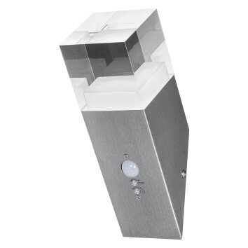 Ledvance ENDURA vägglampa utomhus LED Färg i rostfritt stål, 1-ljuskällor, Rörelsedetektor