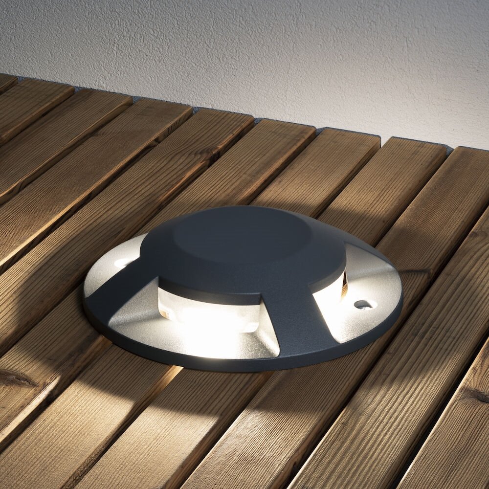 Konstsmide Lampor Konstsmide infälld markbelysning LED Antracit, 4-ljuskällor main product photo