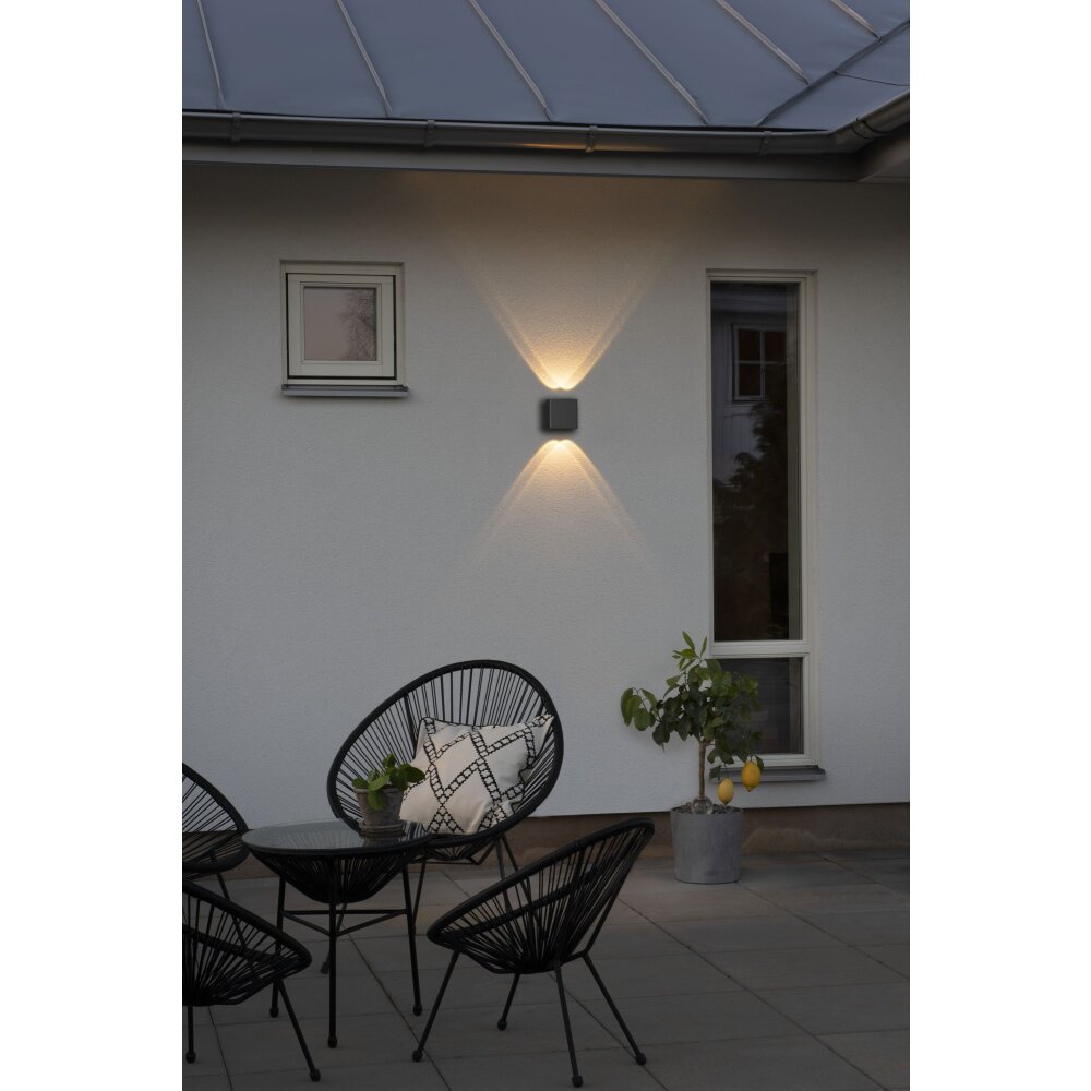 Konstsmide Lampor Chieri vägglampa utomhus LED Antracit, 4-ljuskällor main product photo