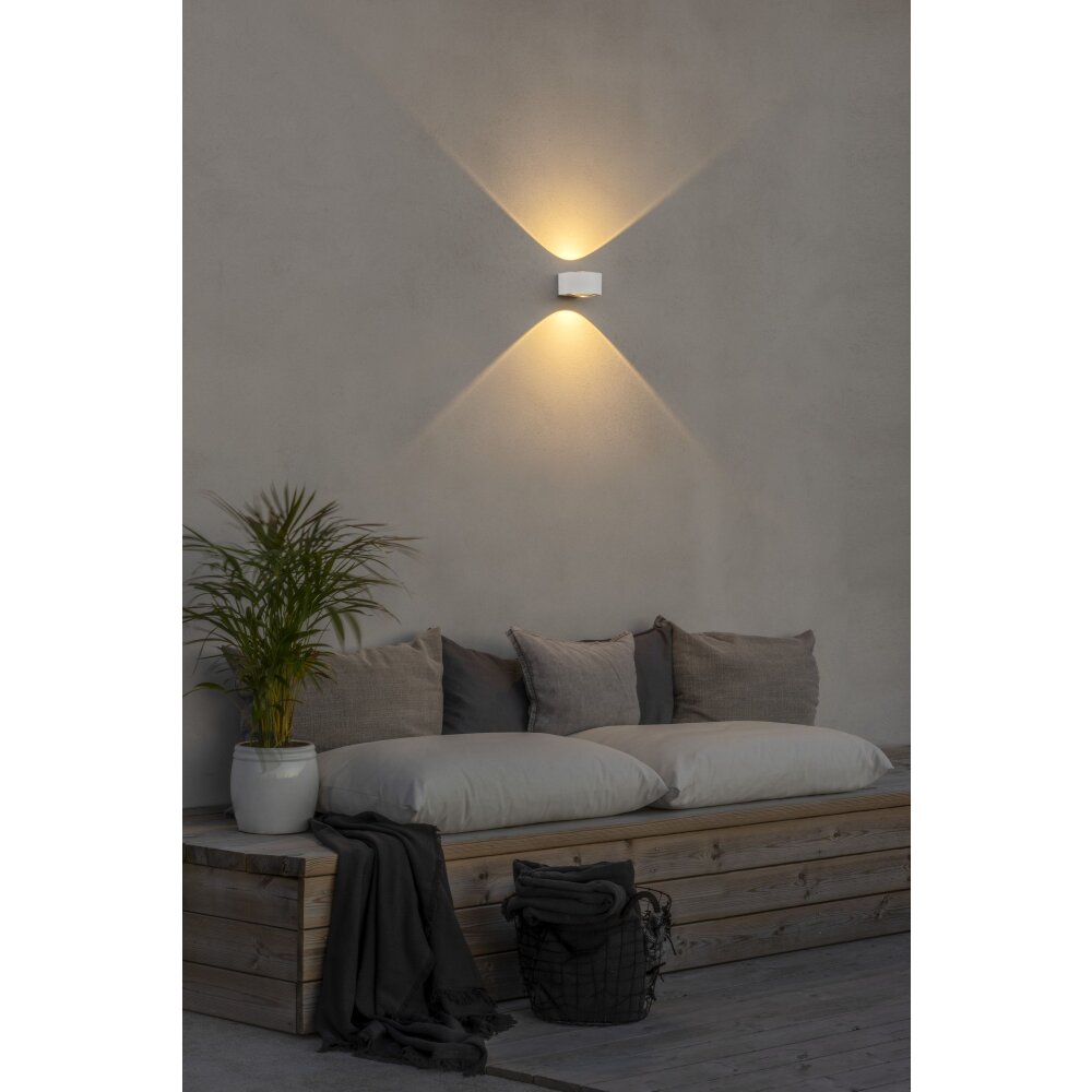 Konstsmide Lampor Gela vägglampa utomhus LED Vit, 2-ljuskällor main product photo
