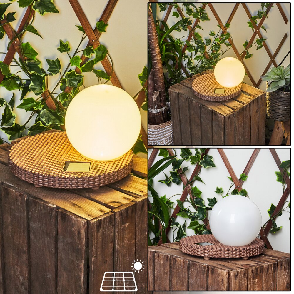 Centrache kullampa, Solcellslampa LED Brun, 1-ljuskällor main product photo