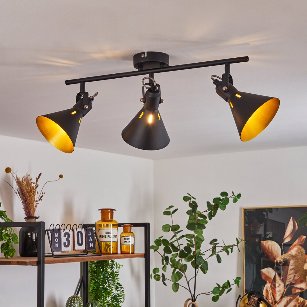Upiano Taklampa, Takstrålkastare Krom, Svart, 3-ljuskällor main product photo