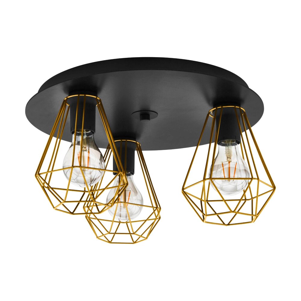 Eglo Lampor TARBES Taklampa Mässing, Svart, 3-ljuskällor main product photo