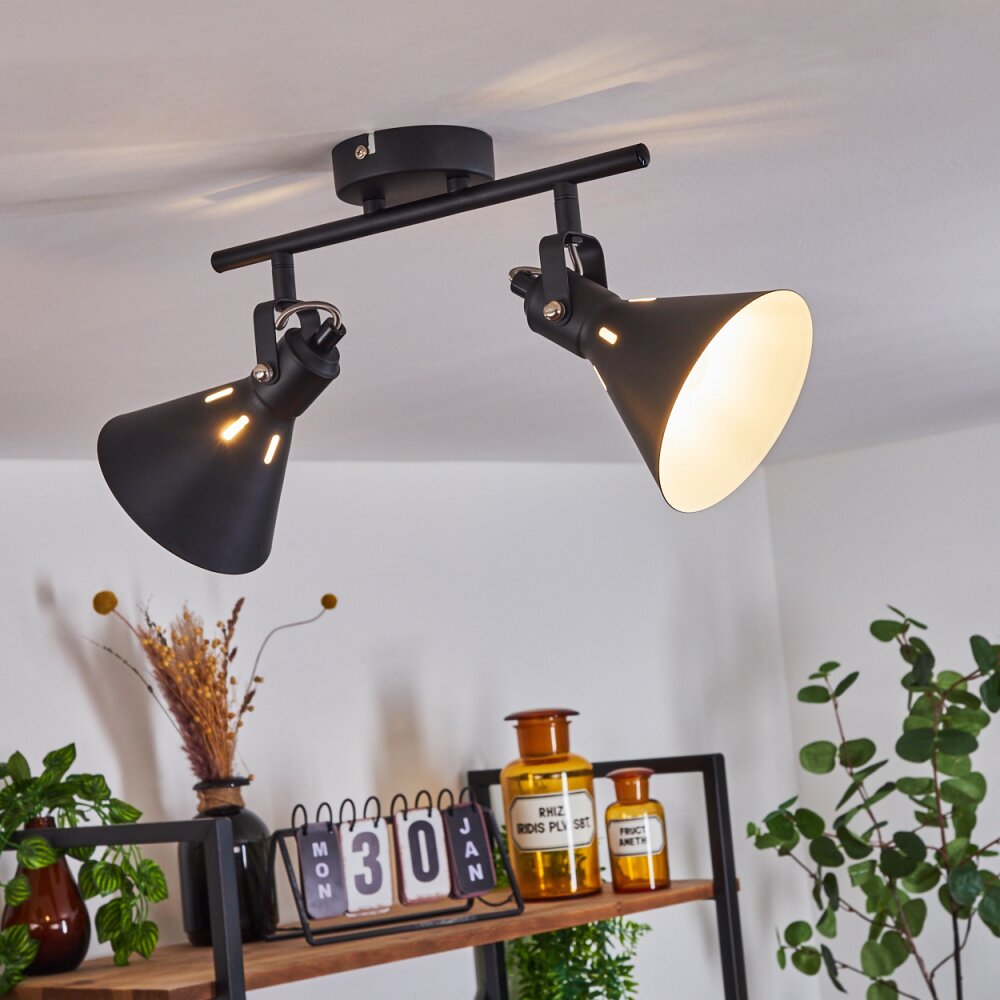 Upiano Taklampa, Takstrålkastare Svart, 2-ljuskällor main product photo
