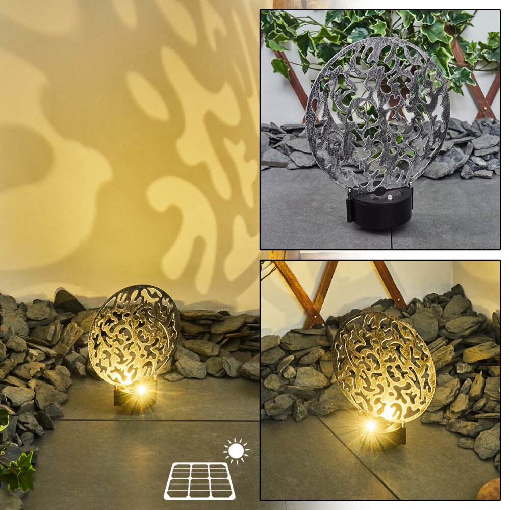 Kupa dekorativ belysning, kullampa, Solcellslampa LED Svart, Silver, 2-ljuskällor main product photo