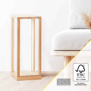 Brilliant Lampor Gringer Golvlampa, Golvlampa LED Trä ljus, 1-ljuskällor