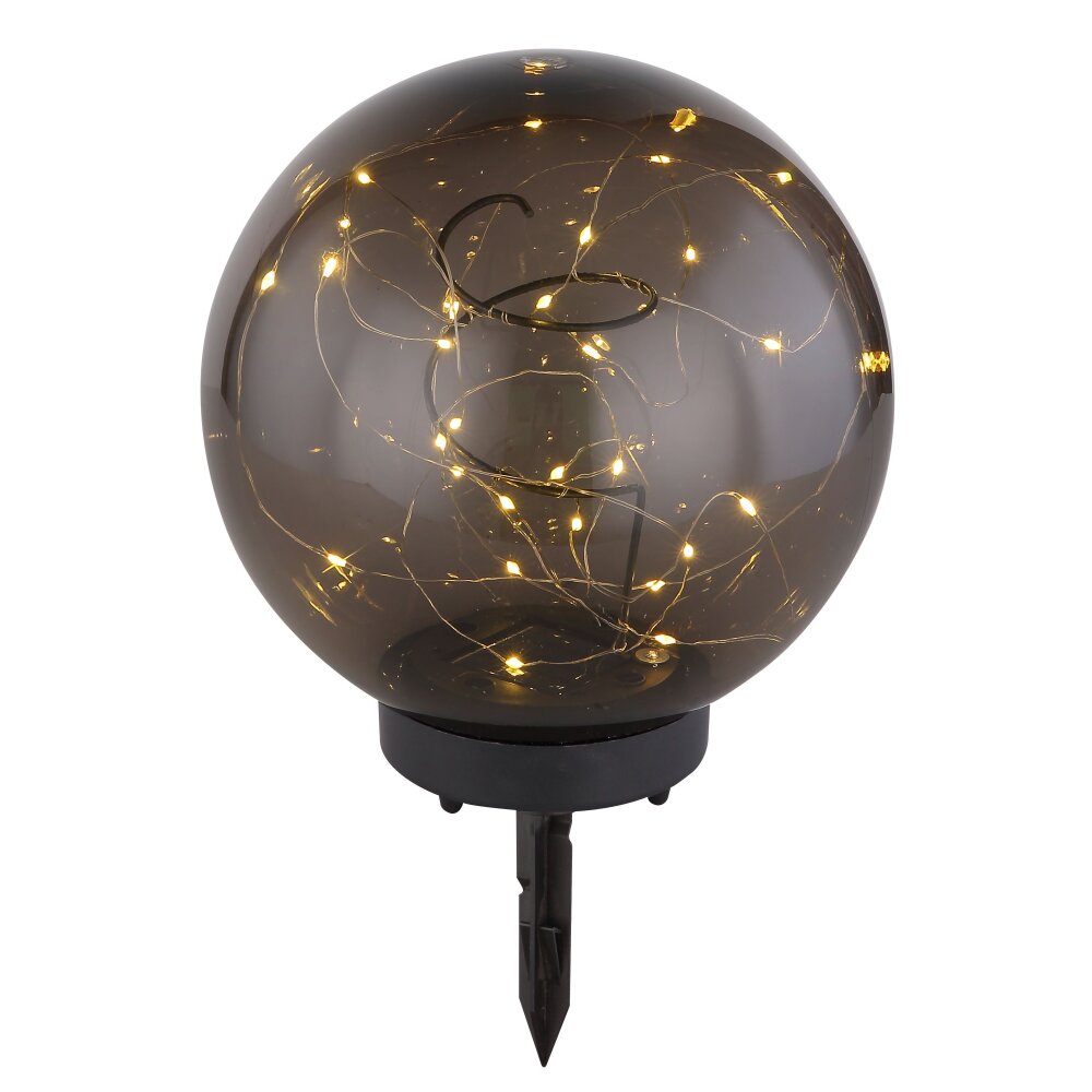 Globo kullampa, Solcellslampa, gångvägslampa LED Svart, 30-ljuskällor main product photo