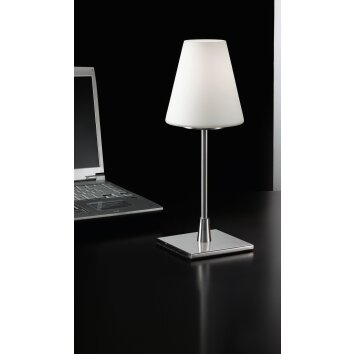 Fabas Luce big Bordslampa Nickel matt, 1-ljuskällor Fabas Luce big Bordslampa Nickel matt, 1-ljuskällor