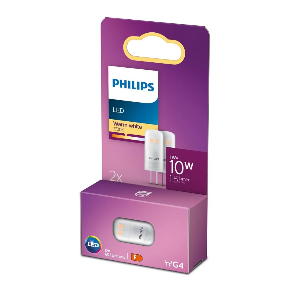 Philips Lampor G4 LED 1 Watt varmvit 115 Lumen main product photo