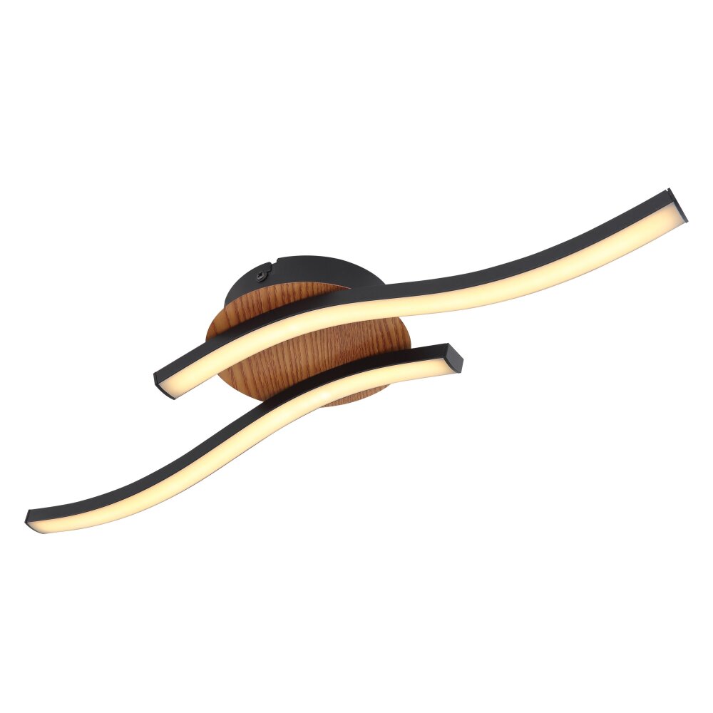 Globo EVITA Taklampa LED träoptik, Svart, 1-ljuskällor main product photo