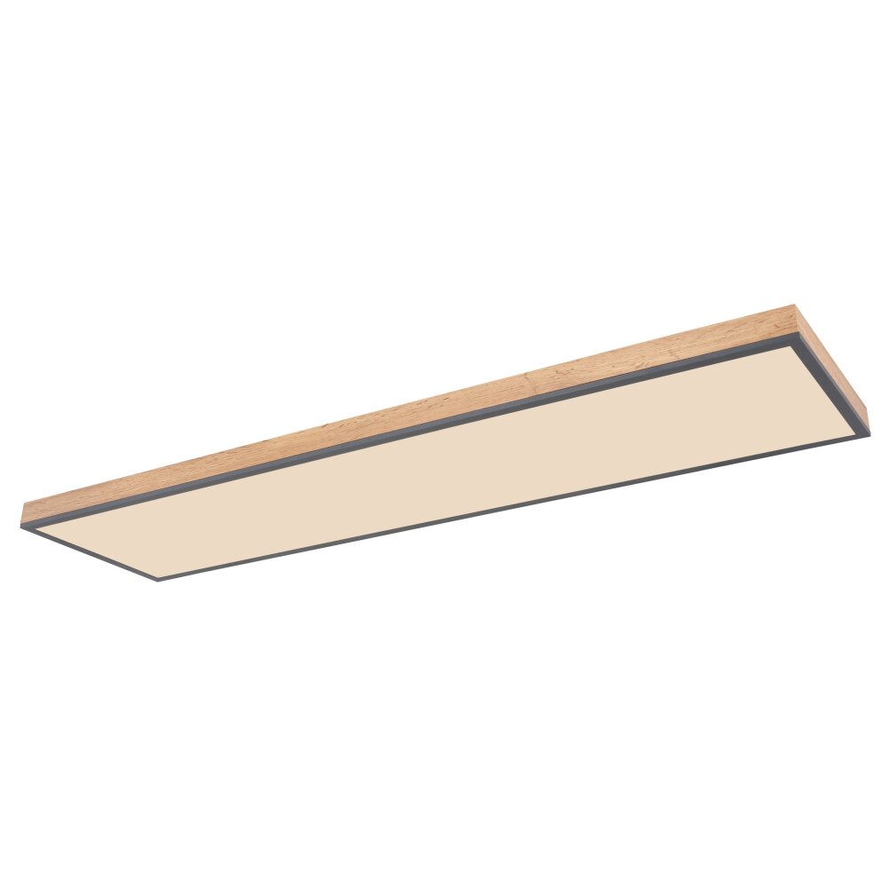 Globo DORO Taklampa, Panel LED träoptik, Svart, 1-ljuskällor, Fjärrkontroll main product photo