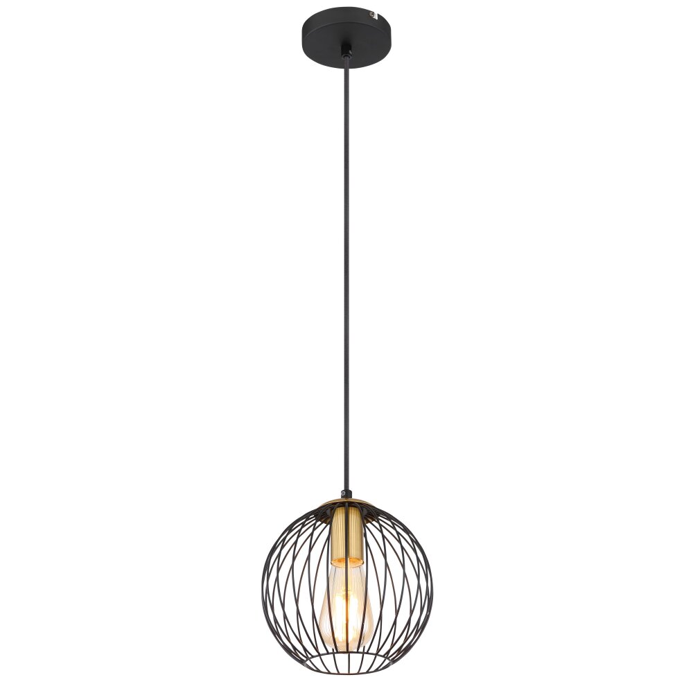 Globo EUSEBIUS Pendellampa Svart, 1-ljuskällor main product photo