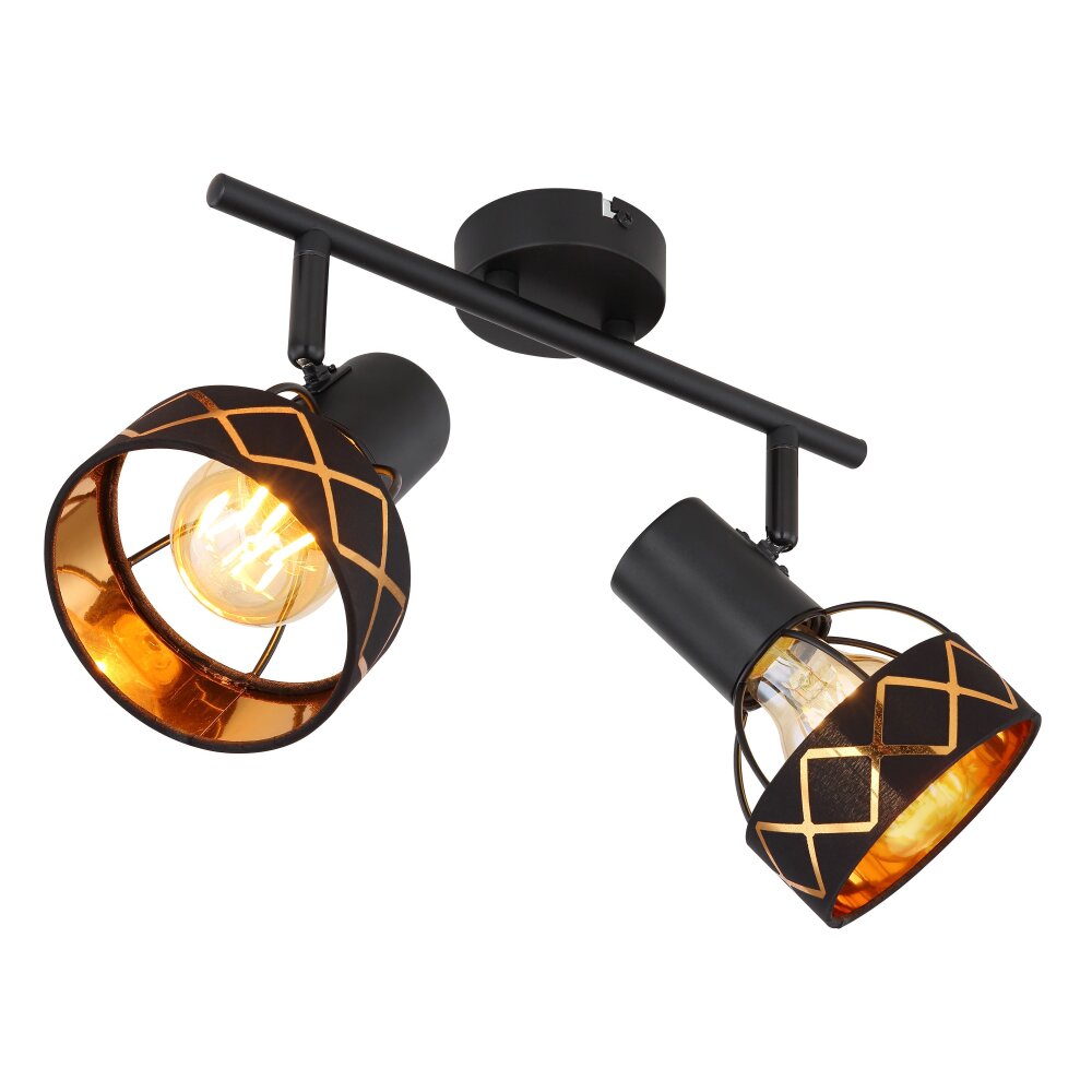 Globo BLANCA Taklampa Svart, 2-ljuskällor main product photo