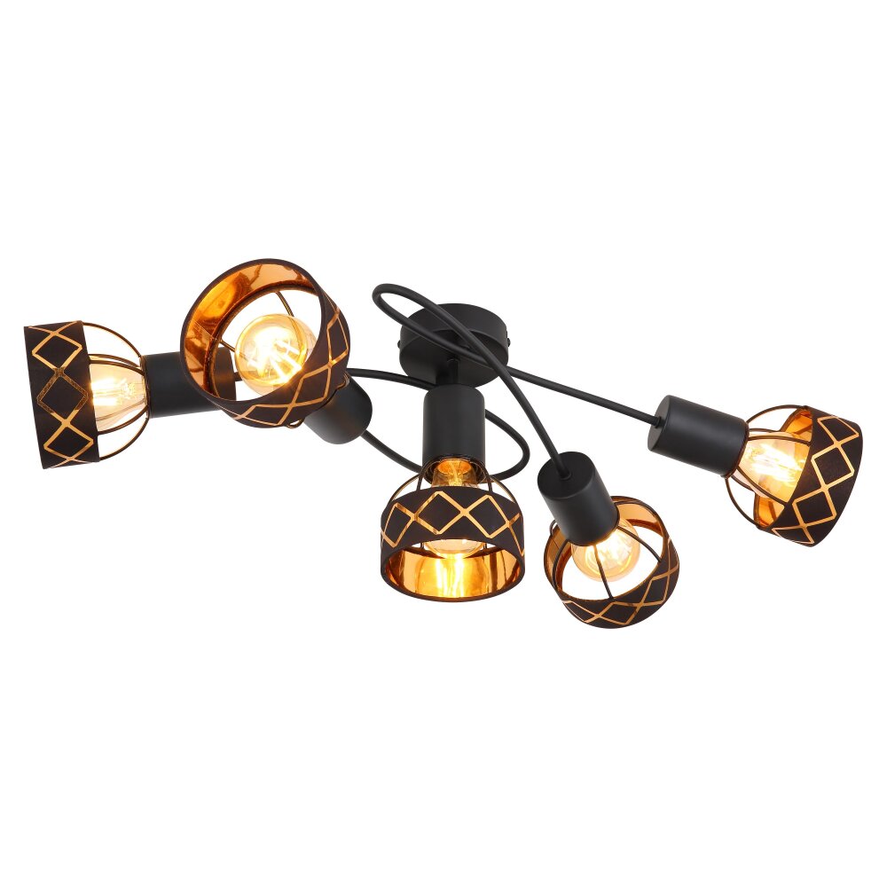 Globo BLANCA Taklampa Svart, 5-ljuskällor main product photo