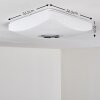 Lovisa Taklampa LED Krom, Vit, 1-ljuskällor, Fjärrkontroll, Färgväxlare