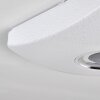 Lovisa Taklampa LED Krom, Vit, 1-ljuskällor, Fjärrkontroll, Färgväxlare
