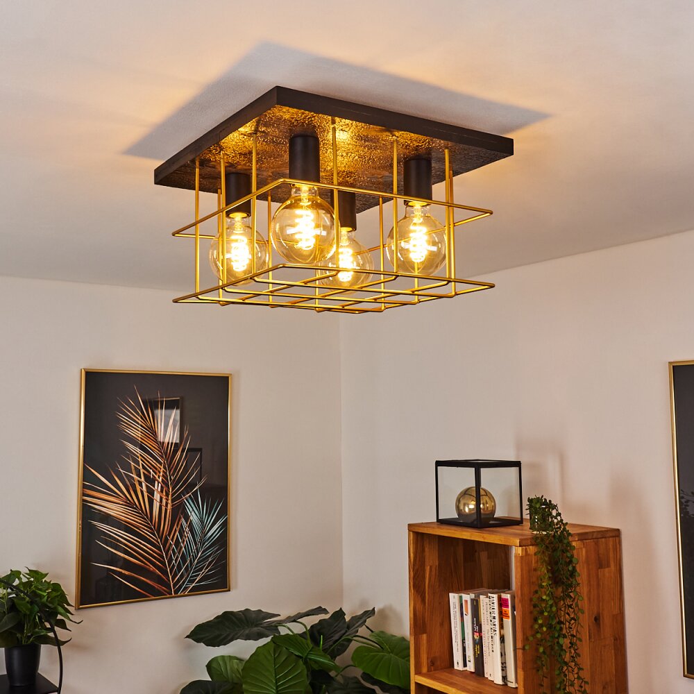 Fevaag Taklampa Guld, Svart, 4-ljuskällor main product photo