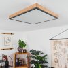 Salmi Taklampa, Panel LED träoptik, Svart, Vit, 1-ljuskällor