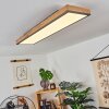Salmi Taklampa, Panel LED träoptik, Svart, Vit, 1-ljuskällor