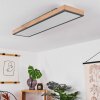 Salmi Taklampa, Panel LED träoptik, Svart, Vit, 1-ljuskällor