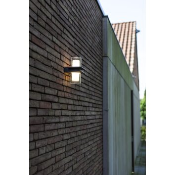 Lutec Lampor MITO vägglampa utomhus, Vägglampa LED Antracit, 1-ljuskällor