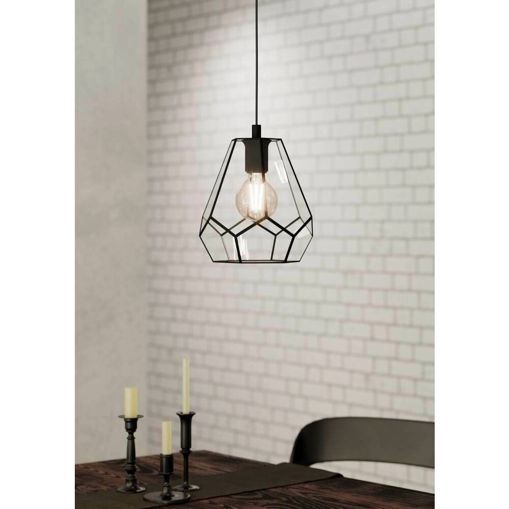 Eglo MARDYKE Pendelbelysning Svart, 1-ljuskällor main product photo