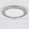 Finsrud Infälld lampa LED Nickel matt, 1-ljuskällor, Fjärrkontroll, Färgväxlare
