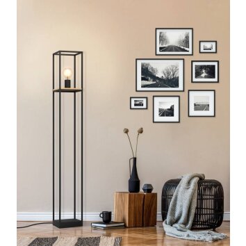 Eglo LIBERTAD Golvlampa Brun, Svart, 1-ljuskällor