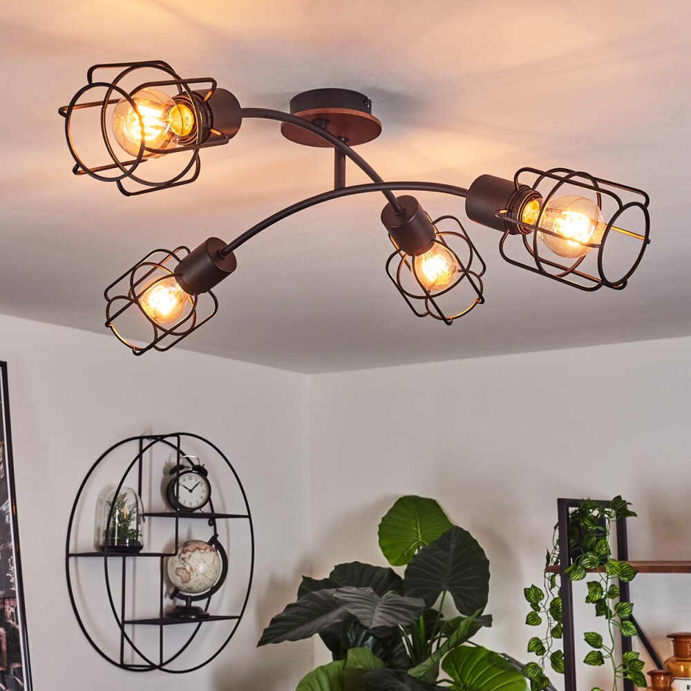 Loedingen Taklampa Naturfärger, Svart, 4-ljuskällor main product photo