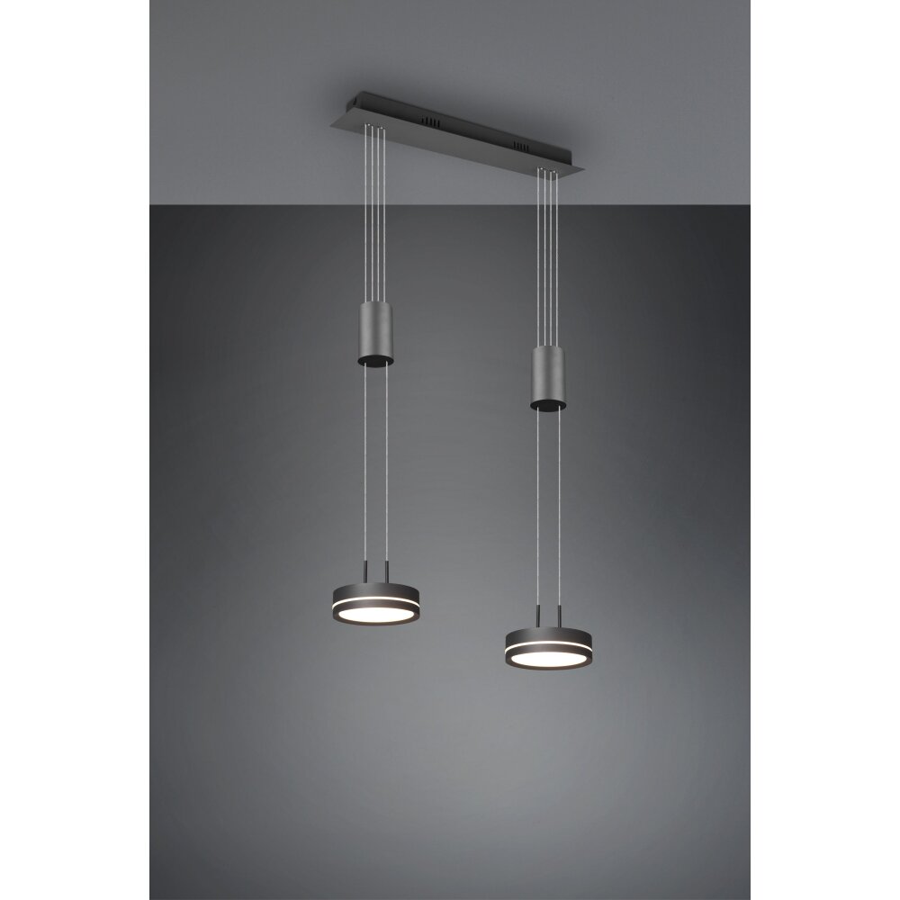 Trio Lampor Franklin Pendelbelysning LED Antracit, 2-ljuskällor main product photo
