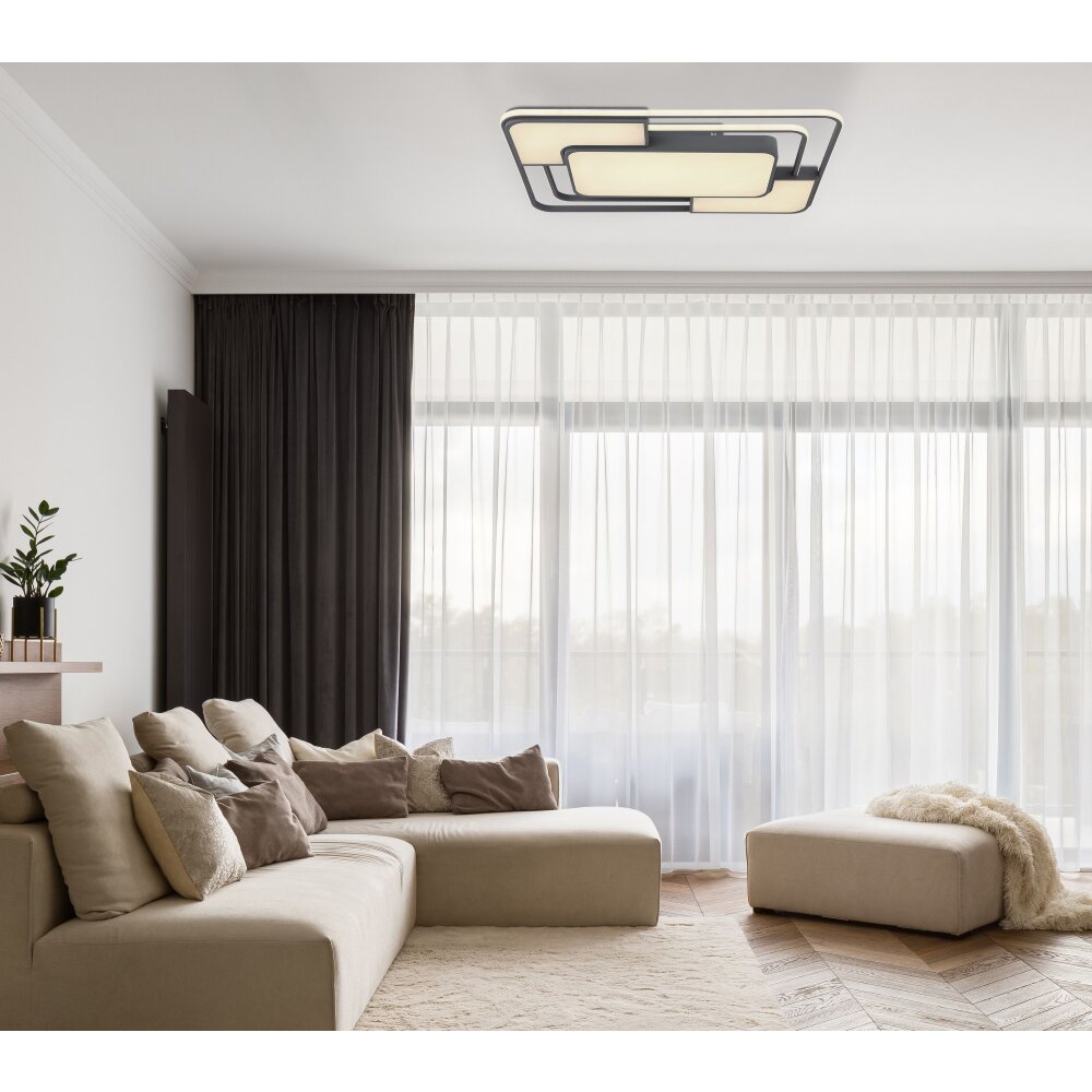 Globo NIRRA Taklampa LED Svart, 1-ljuskällor, Fjärrkontroll main product photo