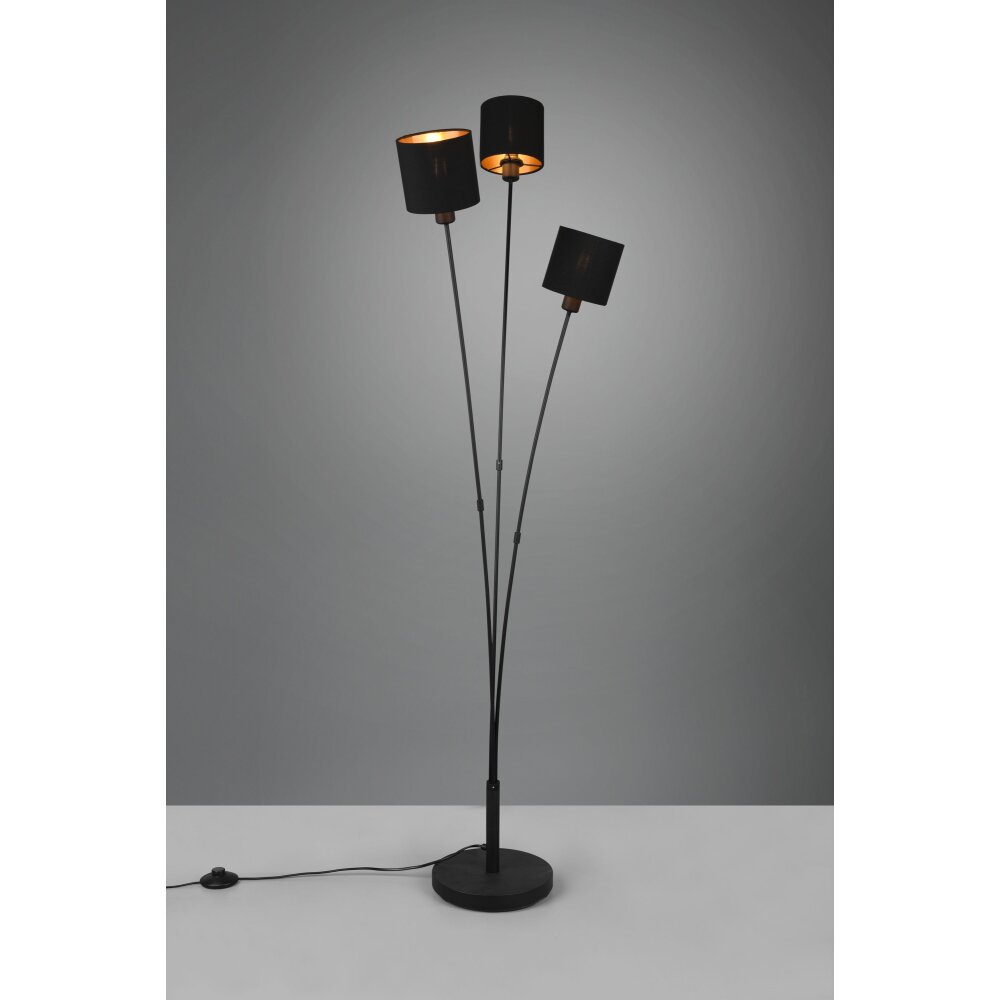 Reality Tommy Golvlampa Svart, 3-ljuskällor main product photo