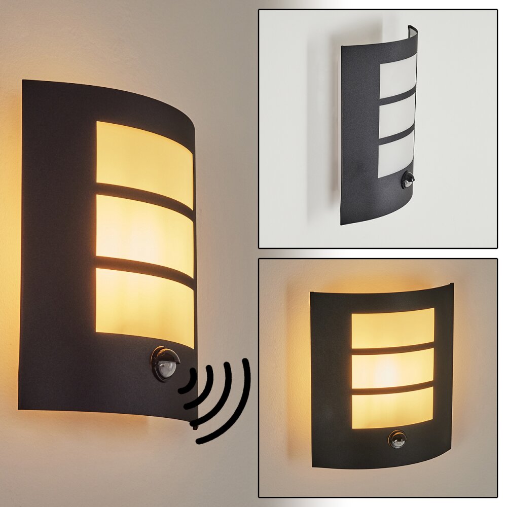 Matilau vägglampa utomhus Svart, Vit, 1-ljuskällor, Rörelsedetektor main product photo