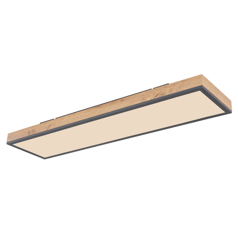 Globo DORO Taklampa, Panel LED träoptik, Svart, 1-ljuskällor, Fjärrkontroll main product photo