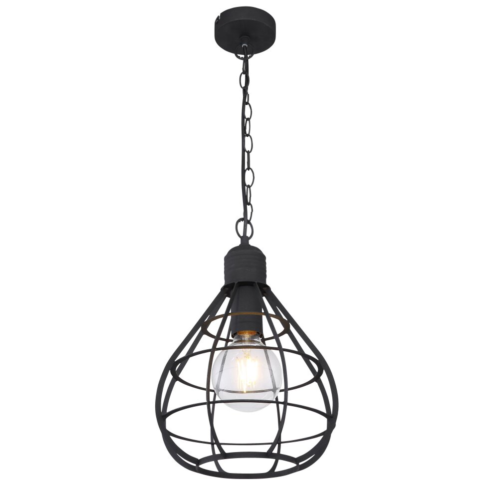 Globo CLASTRA Pendellampa Svart, 1-ljuskällor main product photo