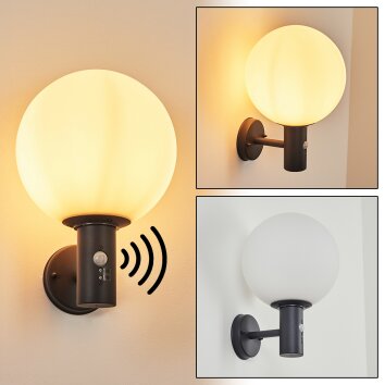 Bubodefo vägglampa utomhus Antracit, 1-ljuskällor, Rörelsedetektor
