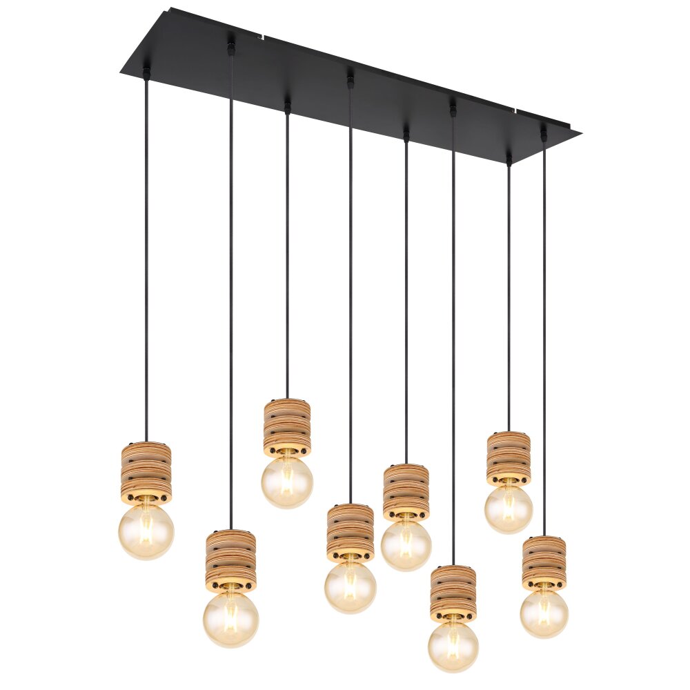 Globo ANGELINE Pendellampa Svart, 8-ljuskällor main product photo