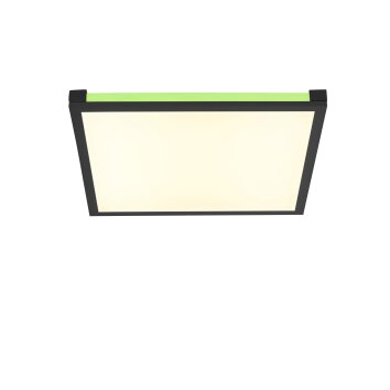Leuchten Direkt MARIO Taklampa LED Svart, 1-ljuskällor, Fjärrkontroll, Färgväxlare Leuchten Direkt MARIO Taklampa LED Svart, 1-ljuskällor, Fjärrkontroll, Färgväxlare