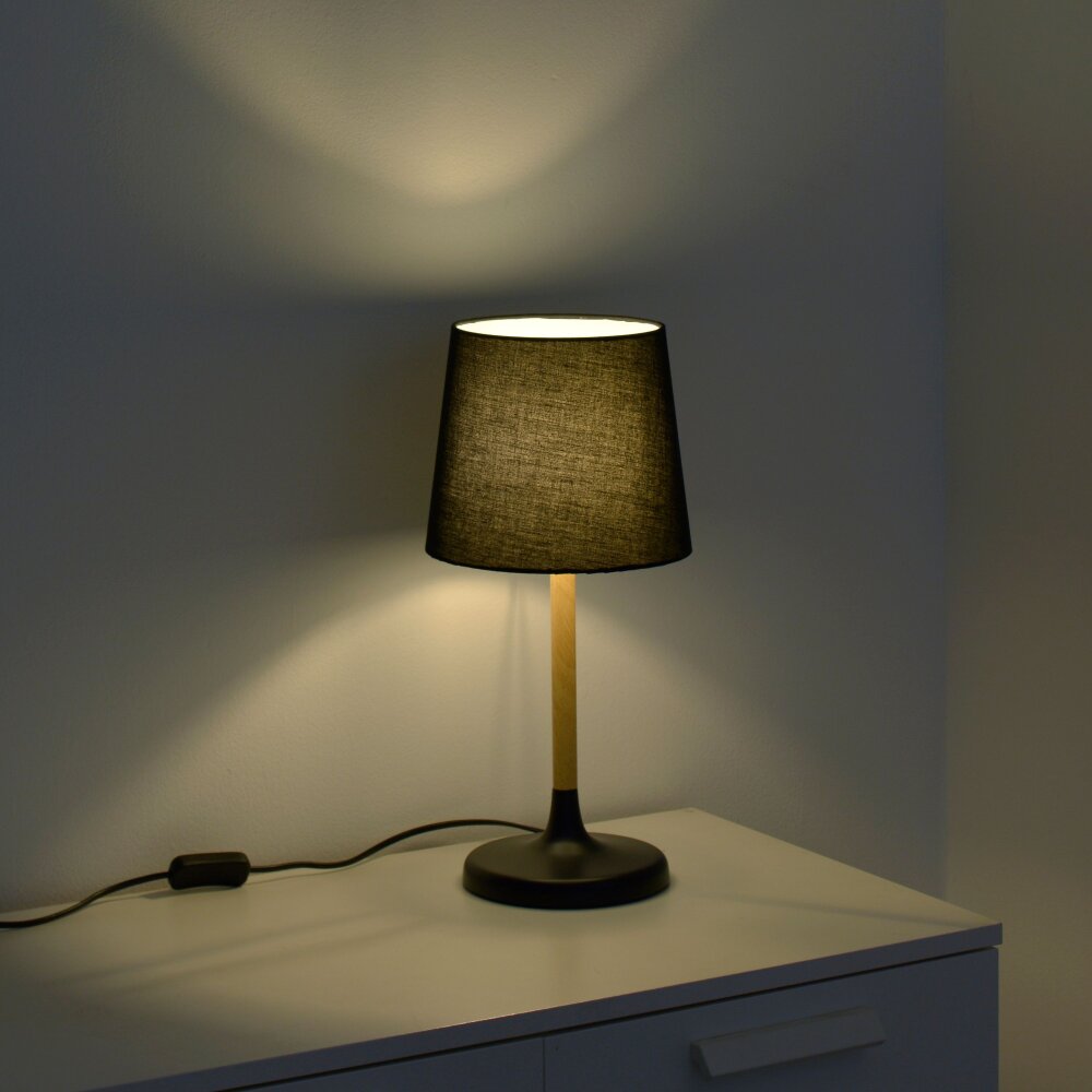 Leuchten Direkt NIMA Bordslampa Naturfärger, Svart, 1-ljuskällor main product photo