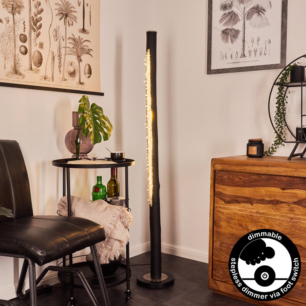 Rodeche Golvlampa LED Nickel matt, Svart, 1-ljuskällor main product photo