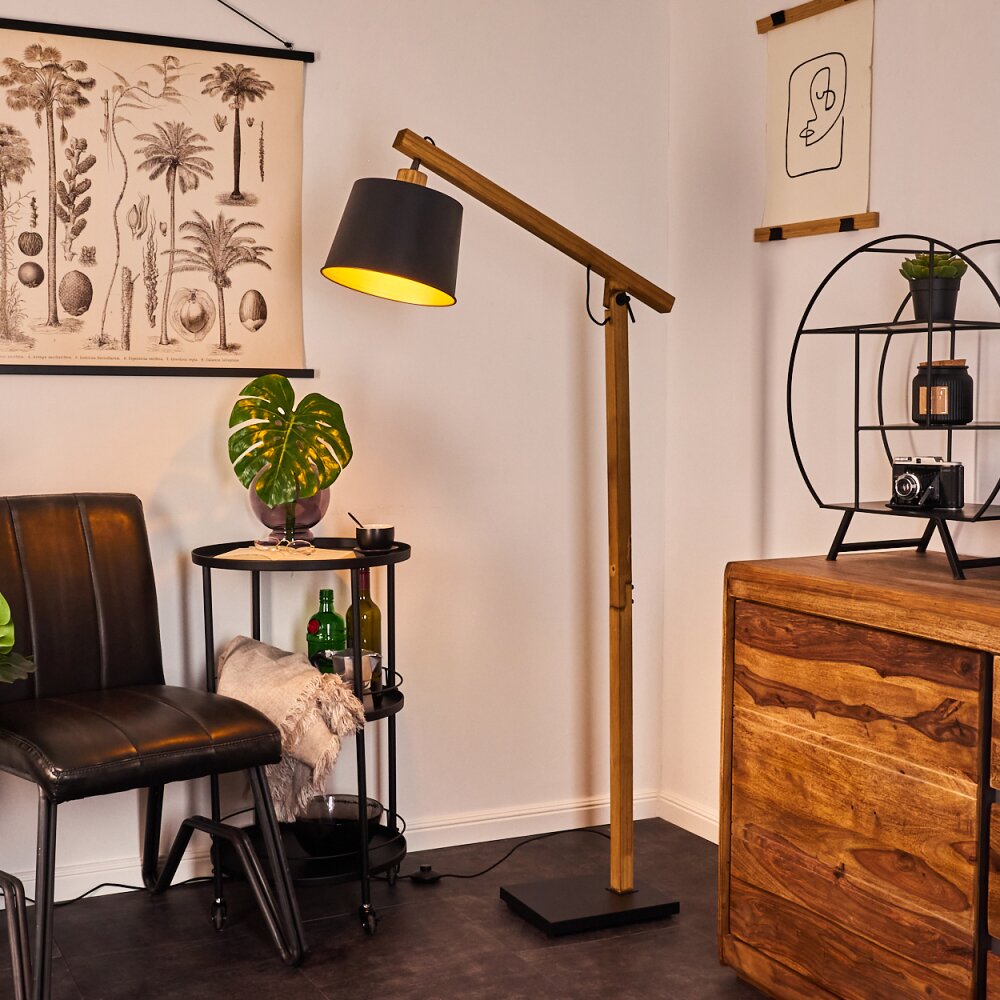 Tatodere Golvlampa, Golvlampa Trä mörkt, Svart, 1-ljuskällor main product photo