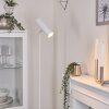 Zuoz Golvlampa, Läslampa Krom, Vit, 1-ljuskällor